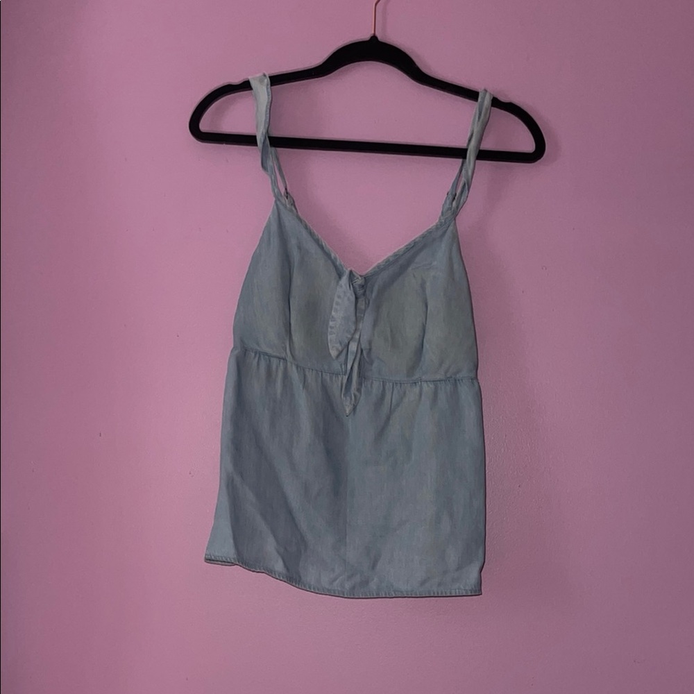 Candie's Gray Camisole Tie Front Sleeveless Top